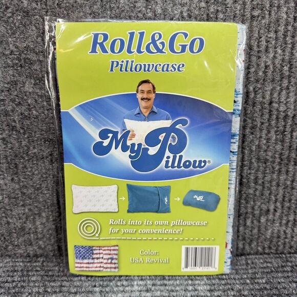 My Pillow Roll & Go Pillowcase USA Revival 12”x18” American Flag Patriotic NEW - Picture 1 of 5